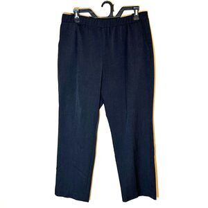 Allison Daley Womens Black Petite Short Elastic Waist Dress Pants Size 14PS EUC